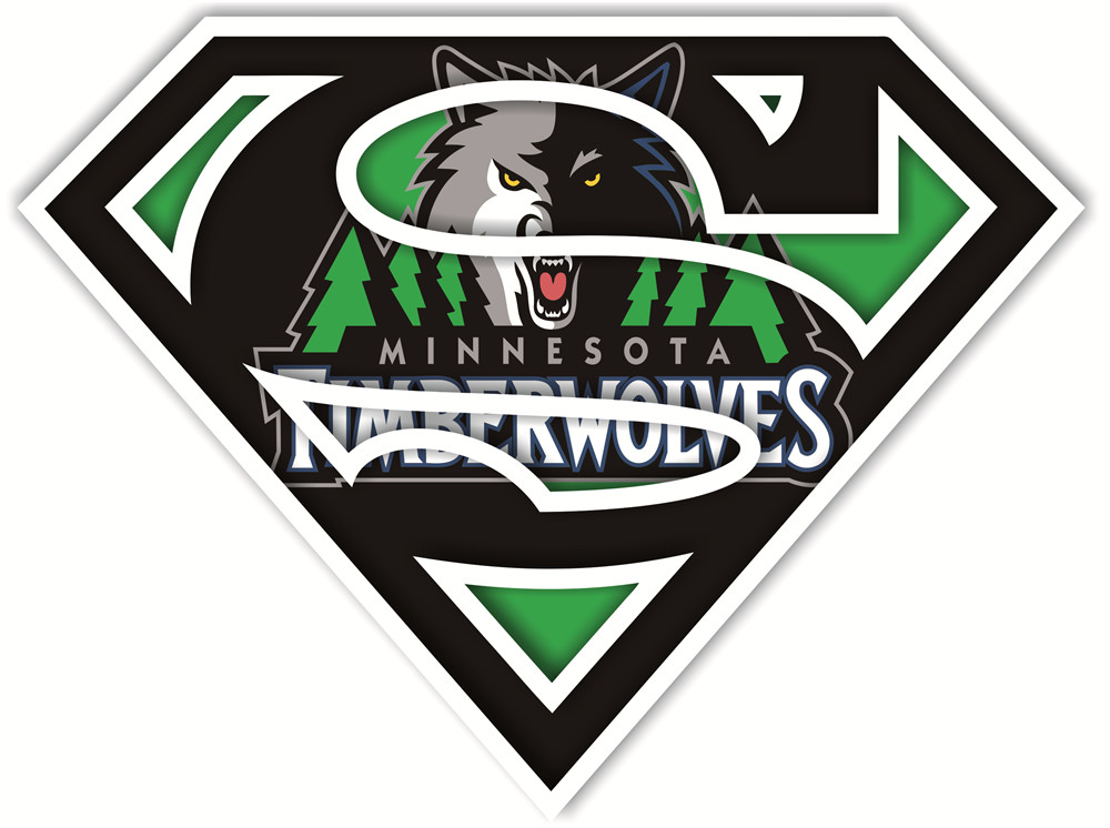 Minnesota Timberwolves superman iron on heat transfer